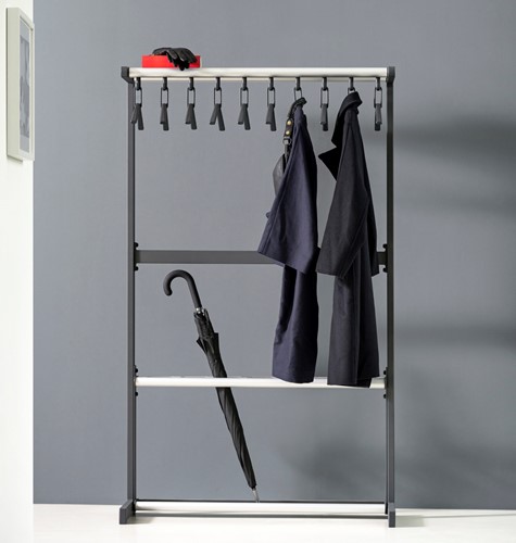Garderoberek Tertio EVKP 140x170x60cm incl. 14 kleerhangers + paraplurek