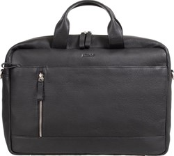 Laptoptas Alassio Tiber leer zwart