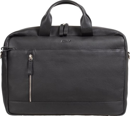 Laptoptas Alassio Tiber leer zwart