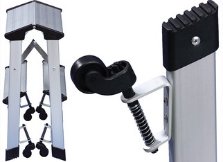 Inklapbare opstap – aluminium – 150 kg draagvermogen-2