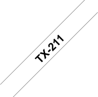 Brothertape TX-211  6mm zwart op wit-2