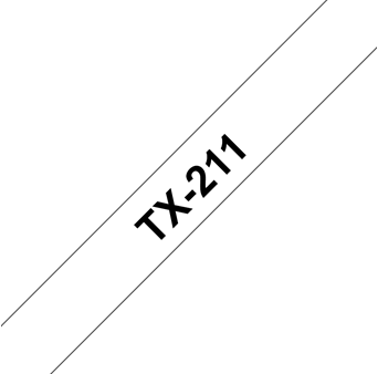 Brothertape TX-211  6mm zwart op wit-2