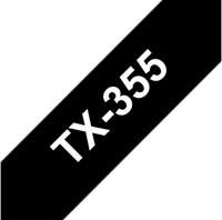 Brothertape TX-355 24mm wit op zwart-2