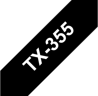 Brothertape TX-355 24mm wit op zwart-2