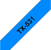 Brothertape TX-531 12mm zwart op blauw-2