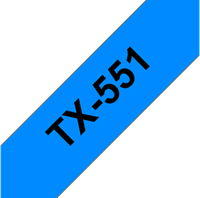 Brothertape TX-551 24mm zwart op blauw-2