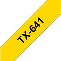 Brothertape TX-641 12mm zwart op geel-2