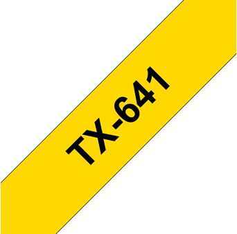 Brothertape TX-641 12mm zwart op geel-2