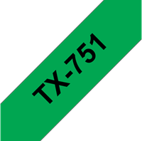 Brothertape TX-751 24mm zwart op groen-2