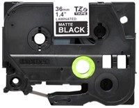 Brothertape TZE-M365 36mm gelamineerd, wit op zwart-3