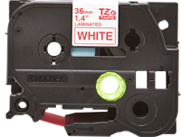 Brothertape TZE-262 36mm rood op wit -3