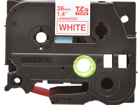 Brothertape TZE-262 36mm rood op wit -3