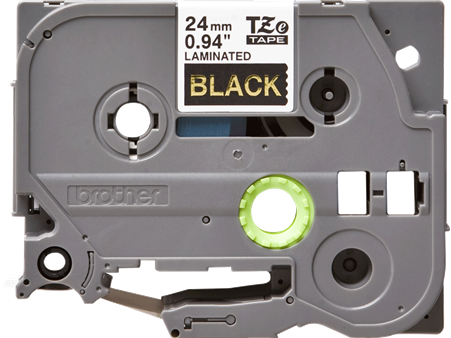 Brothertape TZE-354 24mm goud op zwart-3