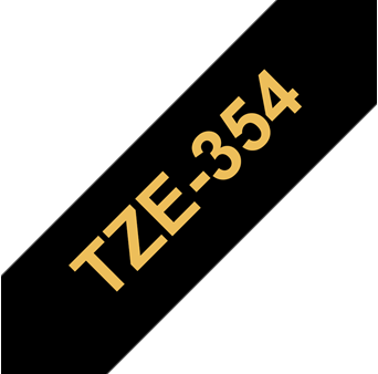 Brothertape TZE-354 24mm goud op zwart-2