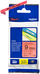 Brothertape TZE-421  9mm zwart op rood