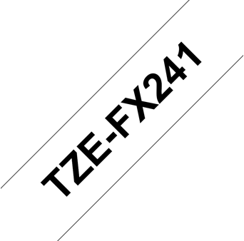 Brothertape TZE-FX241 18mm zwart op wit flexibel-2