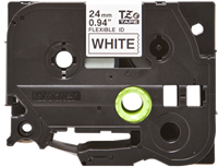 Brothertape TZE-FX251 24mm zwart op wit flexibel-3