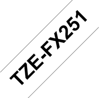Brothertape TZE-FX251 24mm zwart op wit flexibel-2