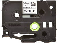 Brothertape TZE-FX261 36mm zwart op wit flexibel-3