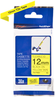 Brothertape TZE-FX631 12mm zwart op geel flexibel