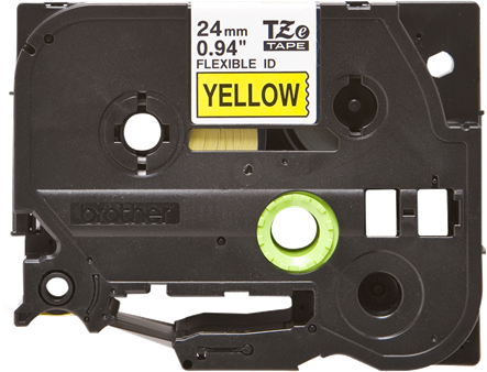 Brothertape TZE-FX651 24mm zwart op geel flexibel-3