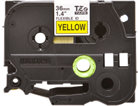 Brothertape TZE-FX661 36mm zwart op geel flexibel-3