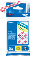 Brothertape TZE-MPRG31 12mm zwart op rode ruit