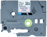 Brothertape TZE-MQE31 12mm zwart op pastel roze-3