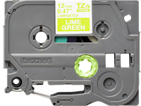 Brothertape TZE-MQG35 12mm wit op limegroen-3