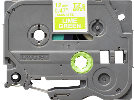 Brothertape TZE-MQG35 12mm wit op limegroen-3