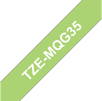 Brothertape TZE-MQG35 12mm wit op limegroen-2