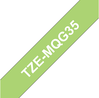 Brothertape TZE-MQG35 12mm wit op limegroen-2