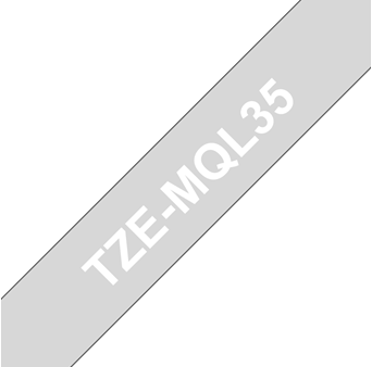 Brothertape TZE-MQL35 12mm wit op lichtgrijs-2