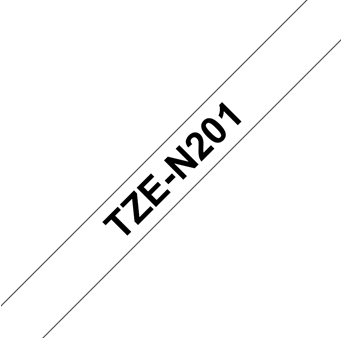 Brothertape TZE-N201  3,5mm zwart op wit niet gelamineerd-2