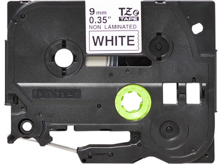 Brothertape TZE-N221  9mm zwart op wit niet gelamineerd-3