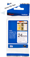 Brothertape TZE-N251 24mm zwart op wit niet gelamineerd