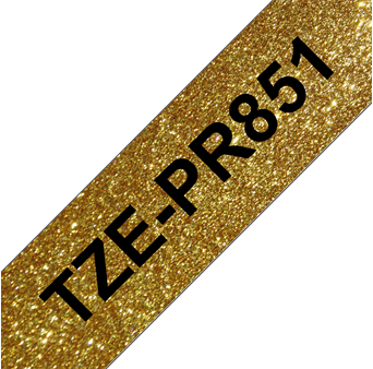Brothertape TZE-PR851 24mm zwart op premium goud-2