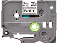 Brothertape TZE-S221  9mm zwart op wit extra klevend-3