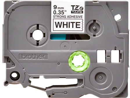 Brothertape TZE-S221  9mm zwart op wit extra klevend-3