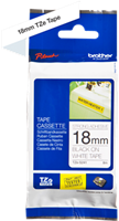 Brothertape TZE-S241 18mm zwart op wit extra klevend