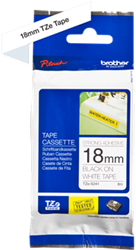 Brothertape TZE-S241 18mm zwart op wit extra klevend