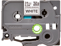 Brothertape TZE-S251 24mm zwart op wit extra klevend-3