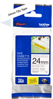 Brothertape TZE-S251 24mm zwart op wit extra klevend