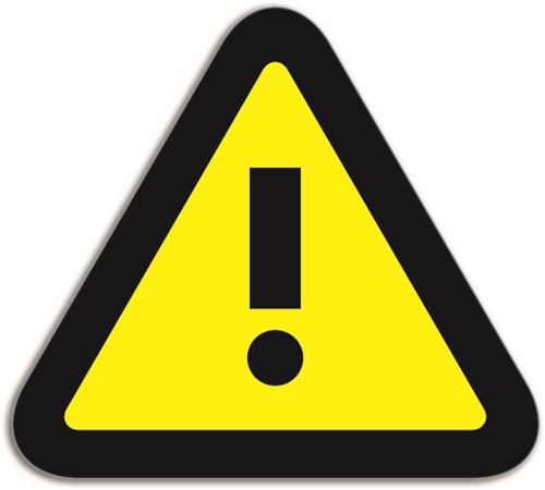 Magneetfolie Attention Smit Visual geel-zwart pak/5