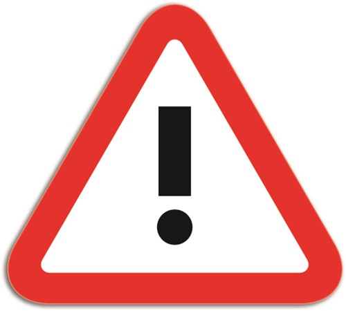 Magneetfolie Attention Smit Visual rood-wit pak/5
