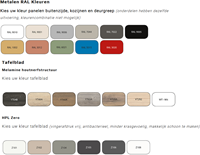 Verschillende kleuren