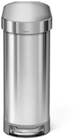 Pedaalemmer Simplehuman met liner pocket 45L mat RVS-2