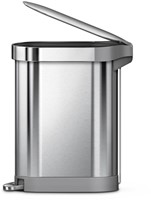 Pedaalemmer Simplehuman met liner pocket 45L mat RVS-3