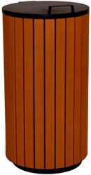 Buitenafvalbak houtlook 90L