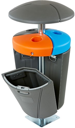Buitenafvalbak Phoenix 3x50L-2